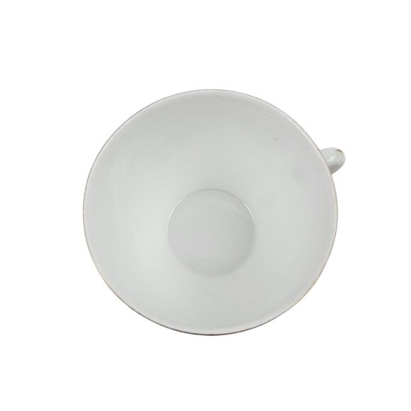 Marx And Gutherz Carlsbad Austria Ceramic Tea Cup Saucer Floral 1459 White Brown - Picture 4 of 9